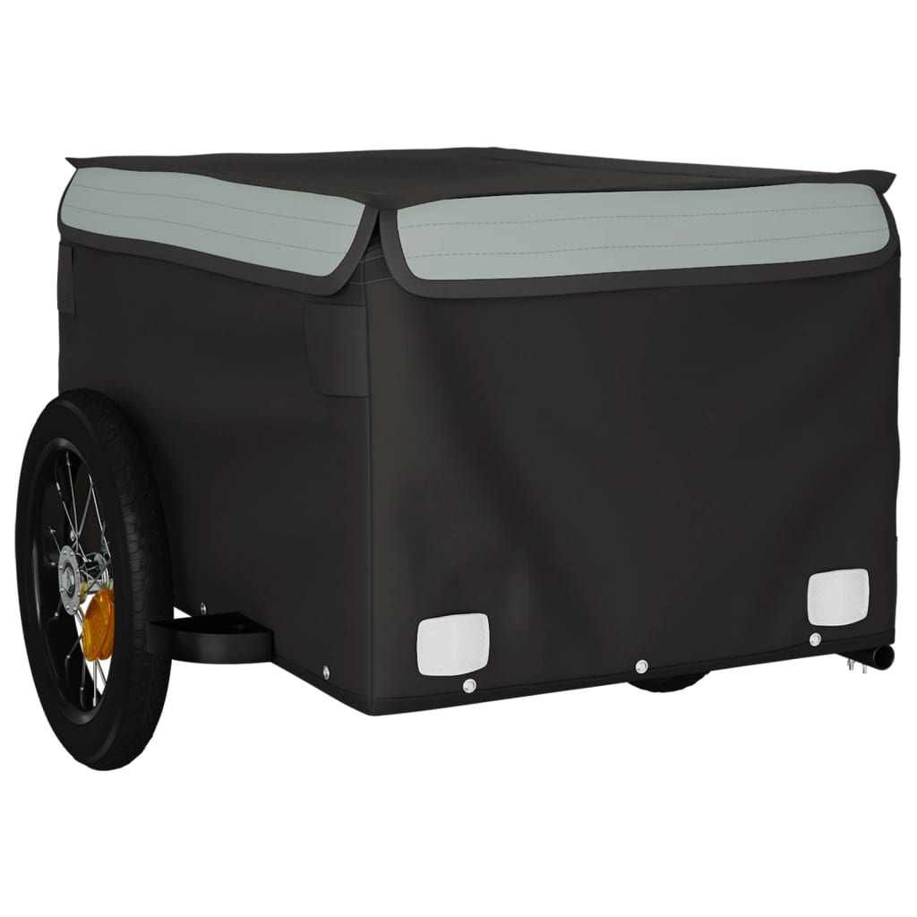 vidaXL Przyczepka rowerowa, czarno-szara, 30 kg, żelazo