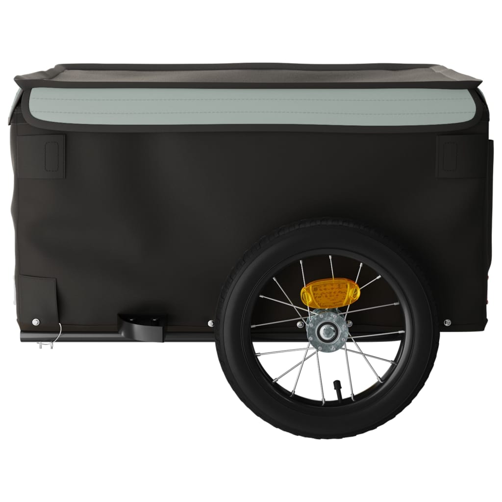 vidaXL Przyczepka rowerowa, czarno-szara, 30 kg, żelazo