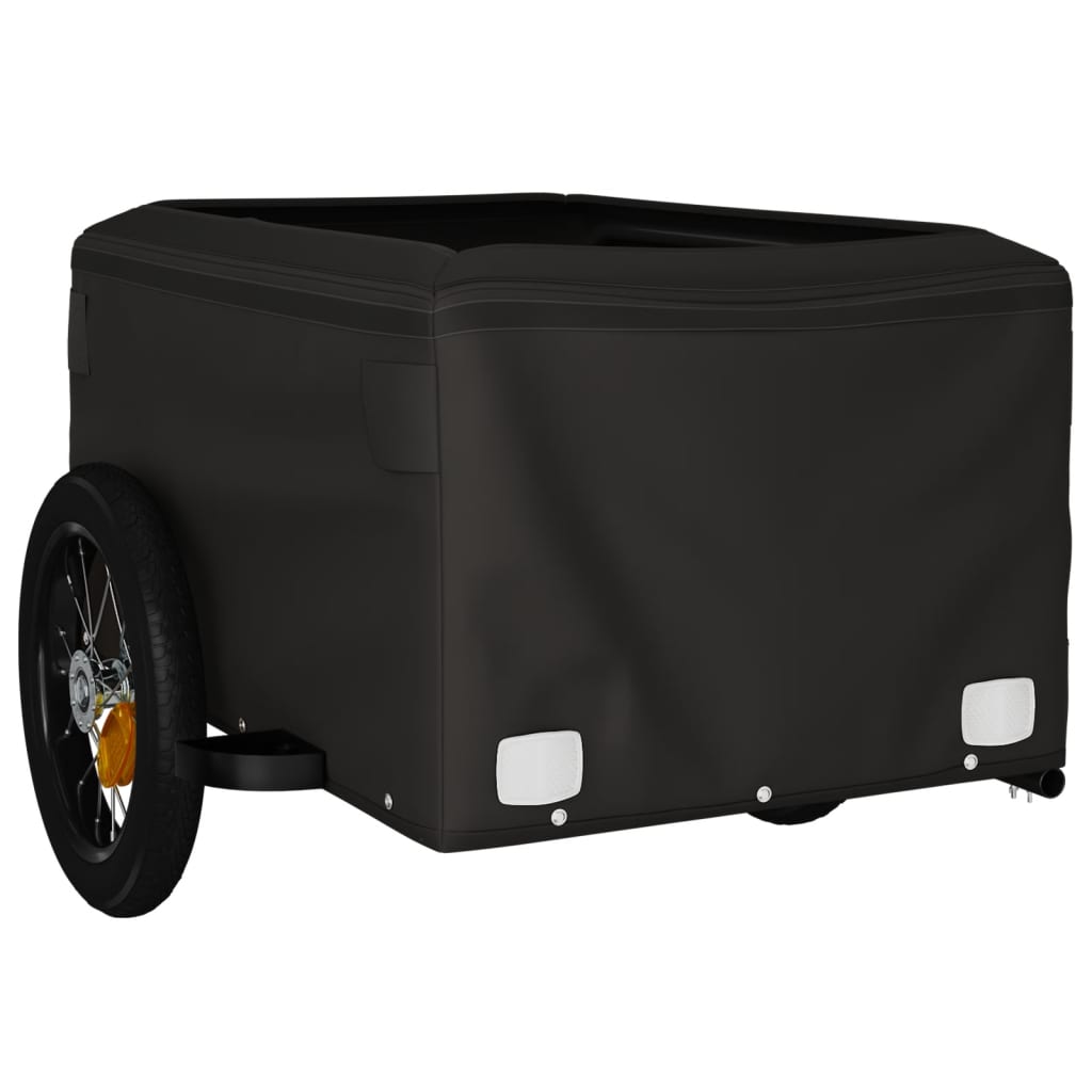 vidaXL Przyczepka rowerowa, czarno-żółta, 30 kg, żelazo