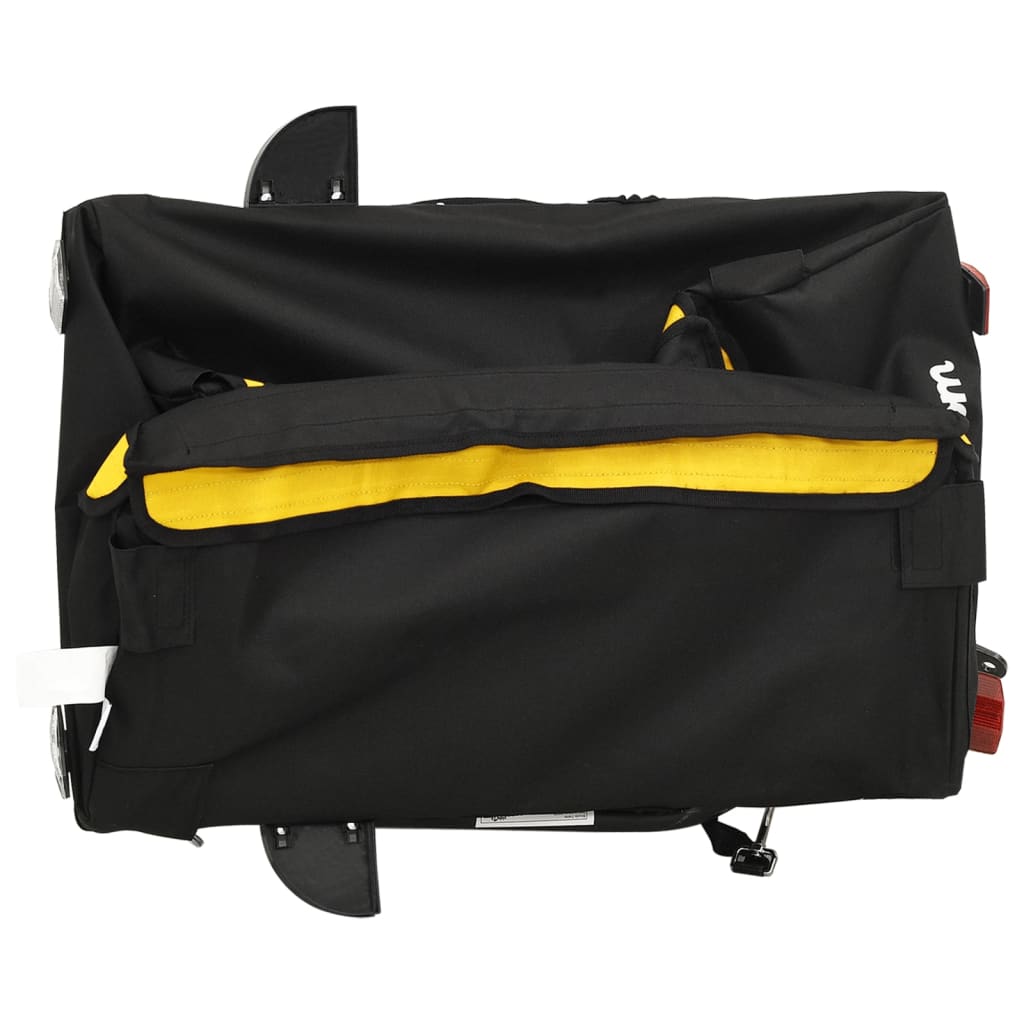 vidaXL Przyczepka rowerowa, czarno-żółta, 30 kg, żelazo