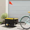 vidaXL Przyczepka rowerowa, czarno-żółta, 30 kg, żelazo