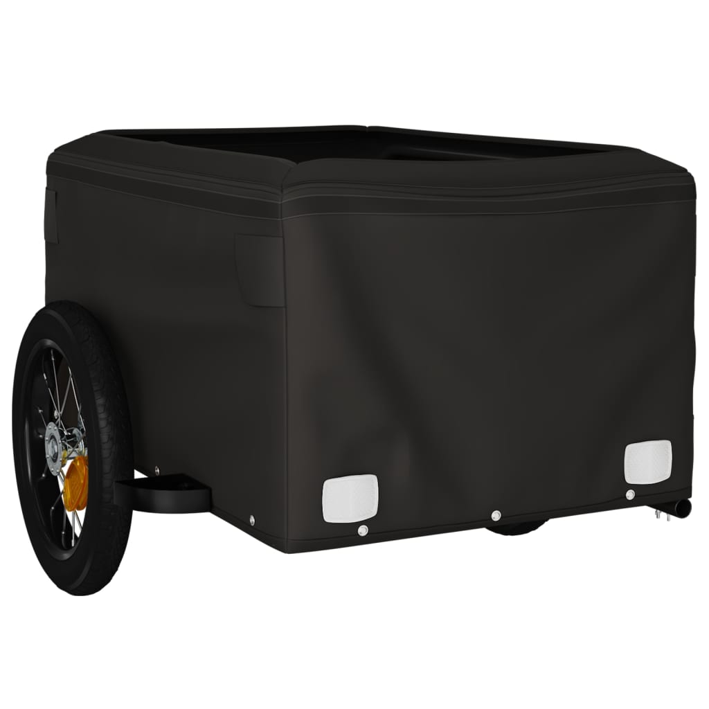 vidaXL Przyczepka rowerowa, czarno-niebieska, 30 kg, żelazo