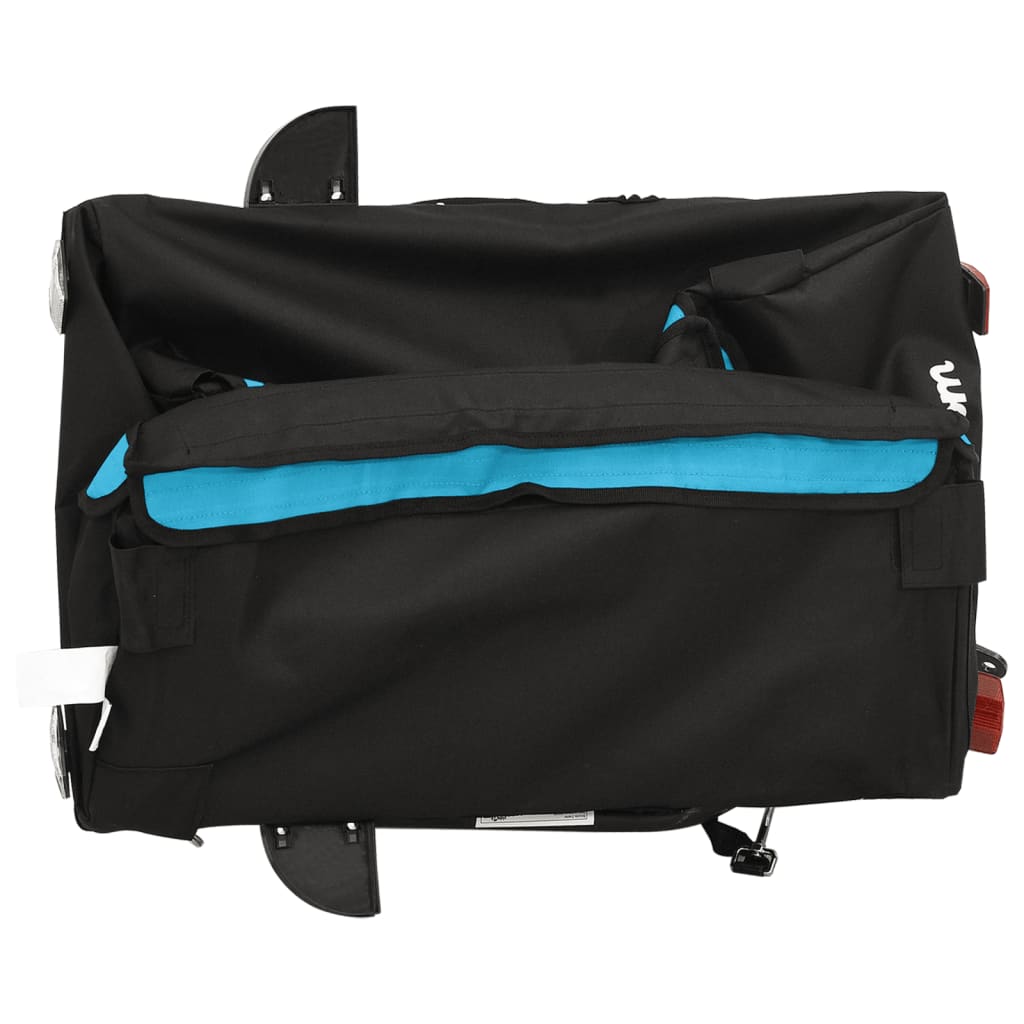 vidaXL Przyczepka rowerowa, czarno-niebieska, 30 kg, żelazo