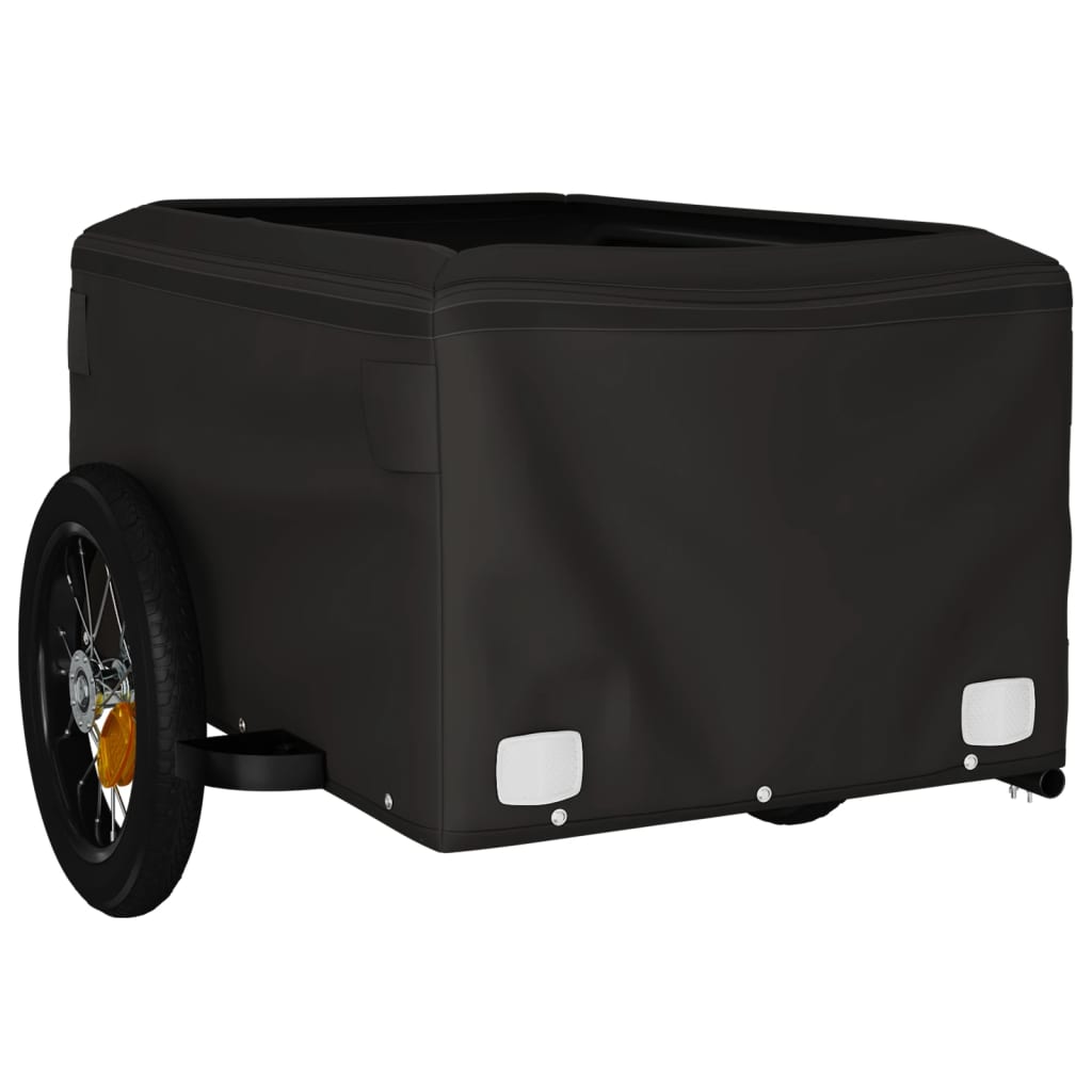 vidaXL Przyczepka rowerowa, czarno-zielona, 30 kg, żelazo