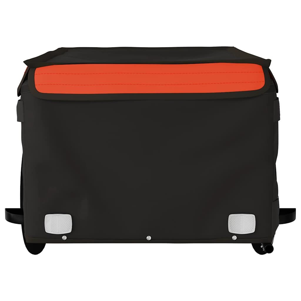 vidaXL Przyczepka rowerowa, czarno-pomarańczowa, 45 kg, żelazo