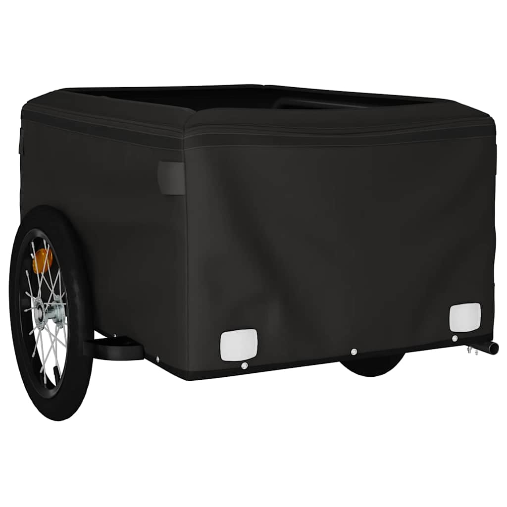 vidaXL Przyczepka rowerowa, czarno-pomarańczowa, 45 kg, żelazo