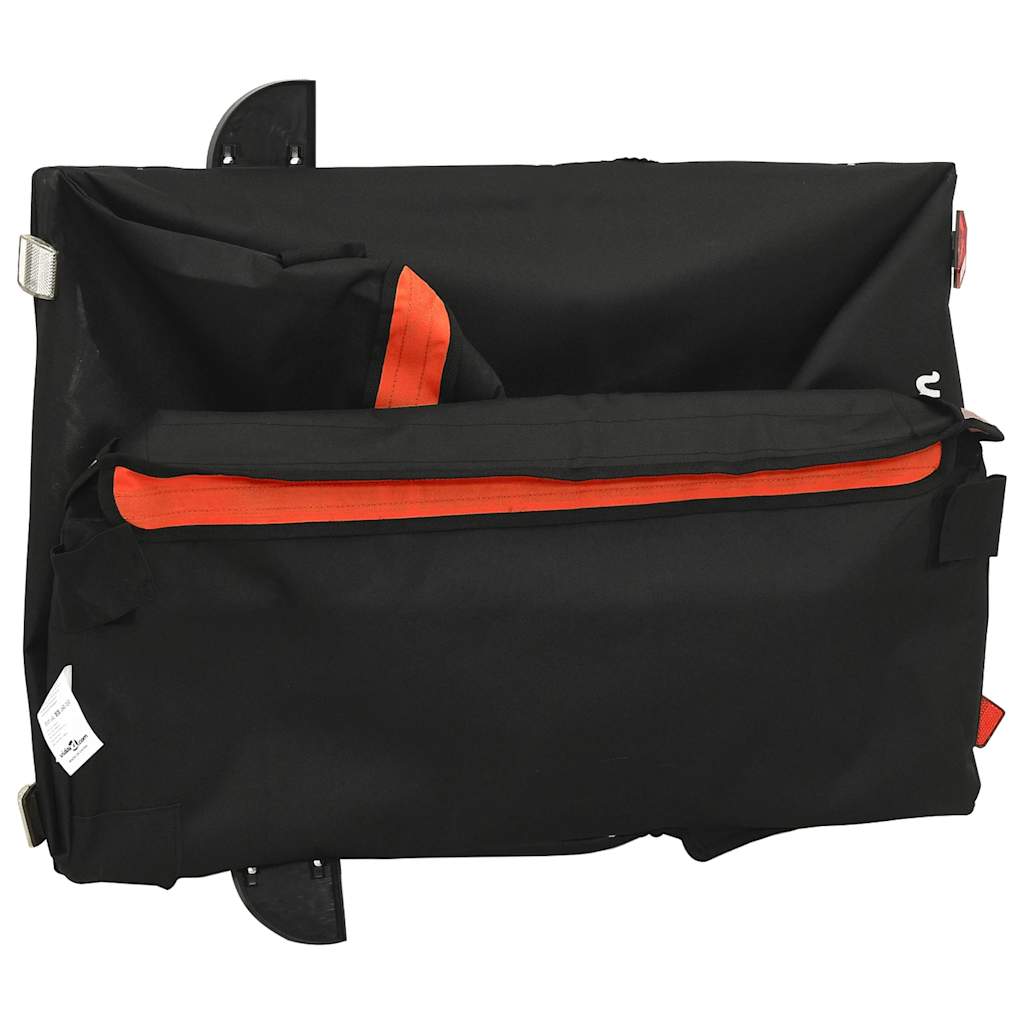 vidaXL Przyczepka rowerowa, czarno-pomarańczowa, 45 kg, żelazo