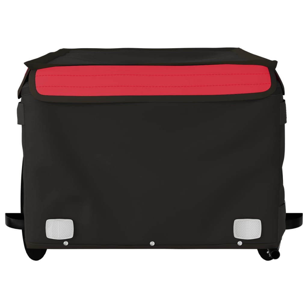 vidaXL Przyczepka rowerowa, czarno-czerwona, 45 kg, żelazo