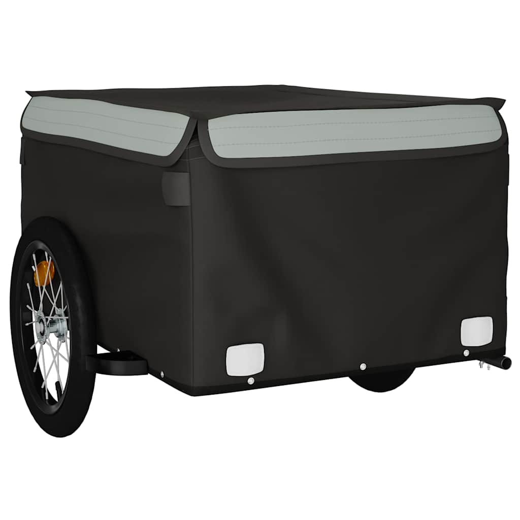 vidaXL Przyczepka rowerowa, czarno-szara, 45 kg, żelazo