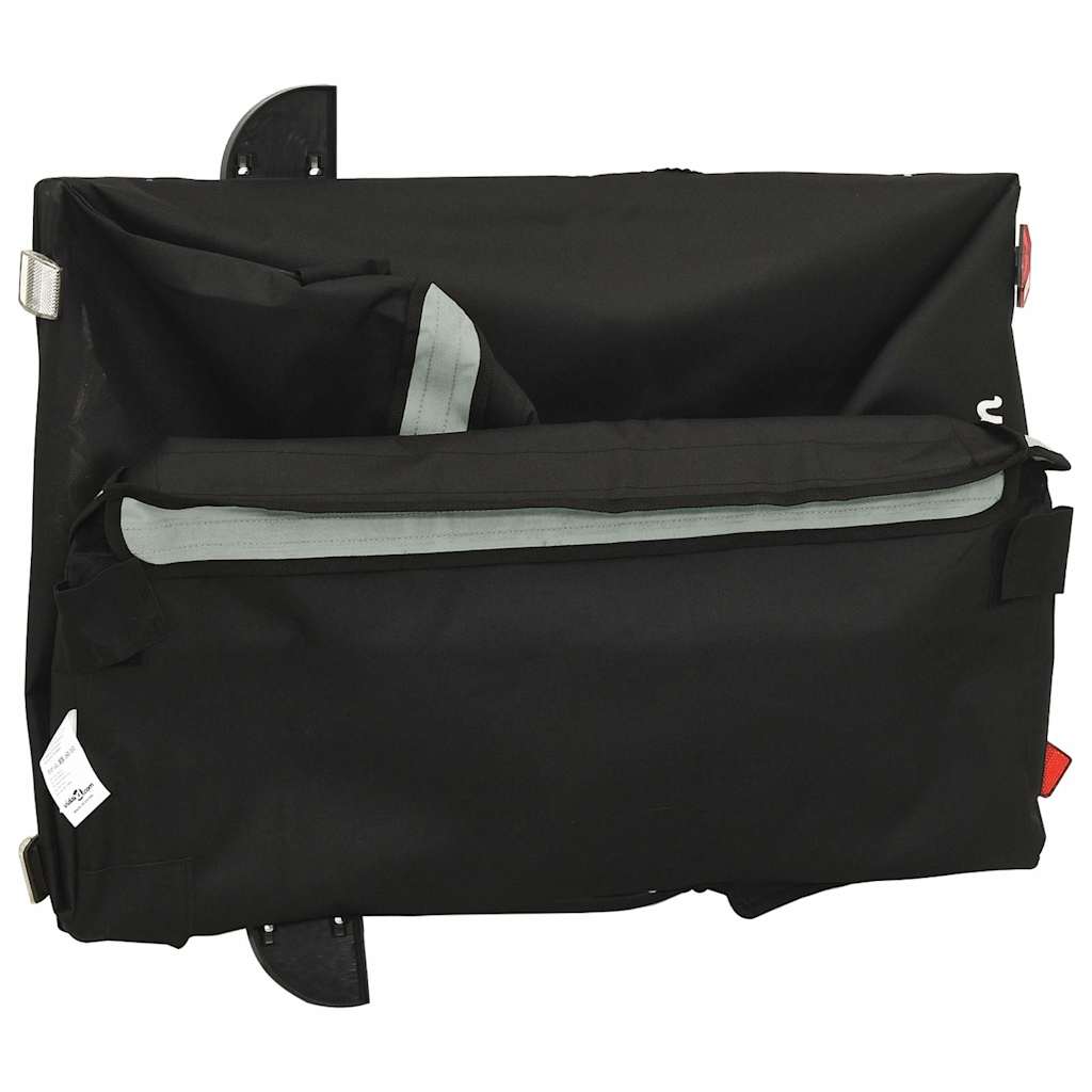 vidaXL Przyczepka rowerowa, czarno-szara, 45 kg, żelazo