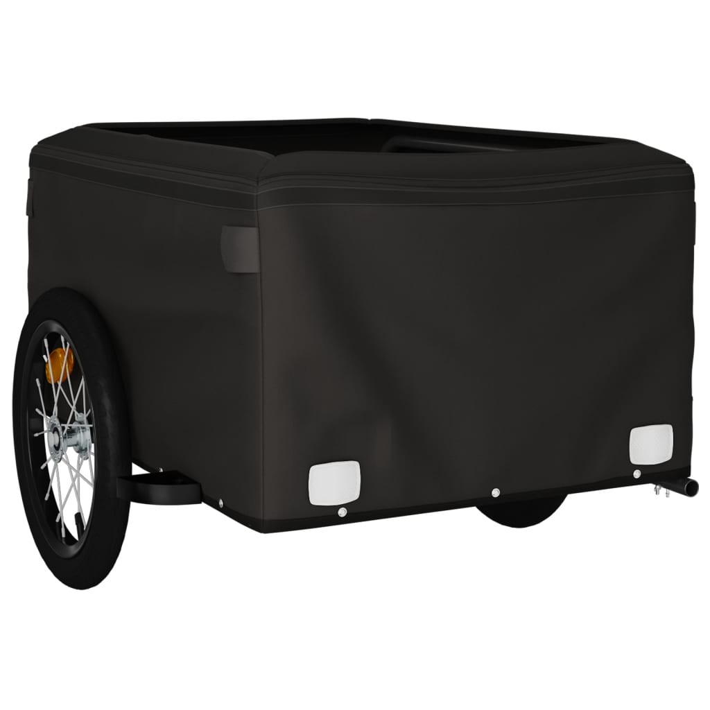 vidaXL Przyczepka rowerowa, czarno-żółta, 45 kg, żelazo
