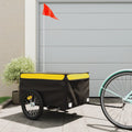 vidaXL Przyczepka rowerowa, czarno-żółta, 45 kg, żelazo