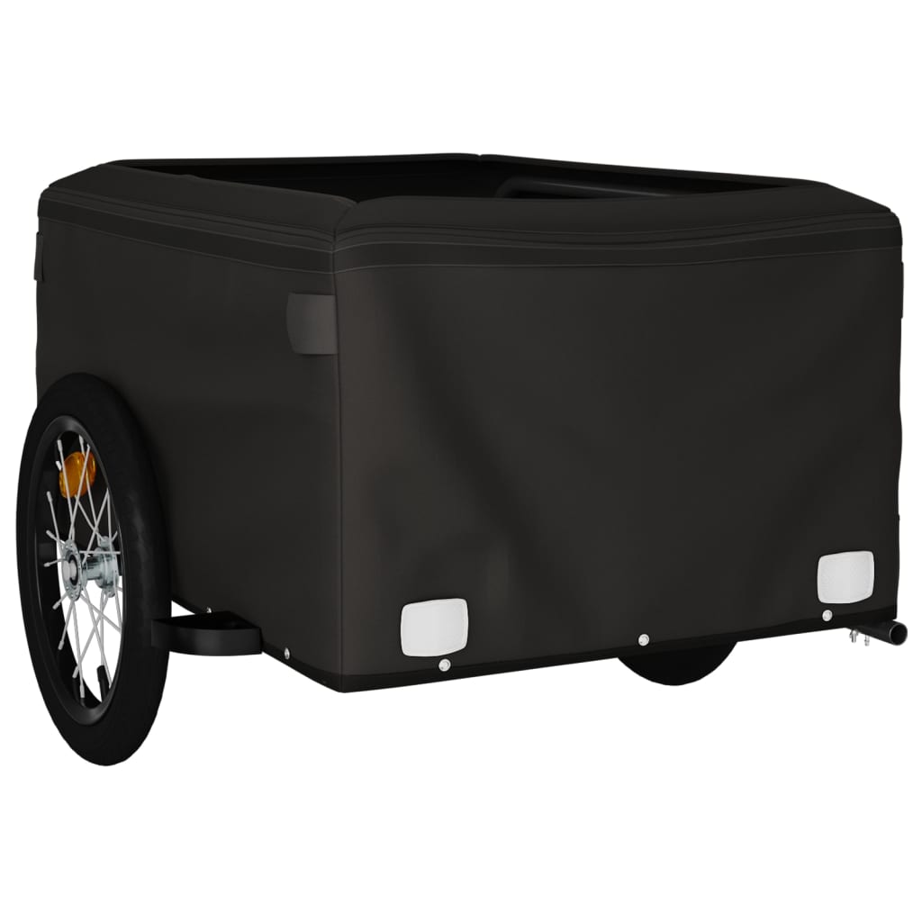 vidaXL Przyczepka rowerowa, czarno-niebieska, 45 kg, żelazo