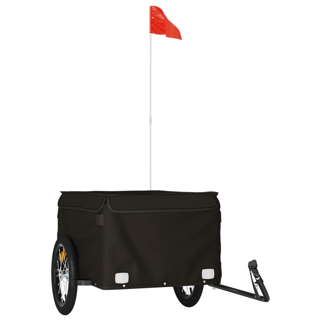 vidaXL Przyczepka rowerowa, czarna, 45 kg, żelazo