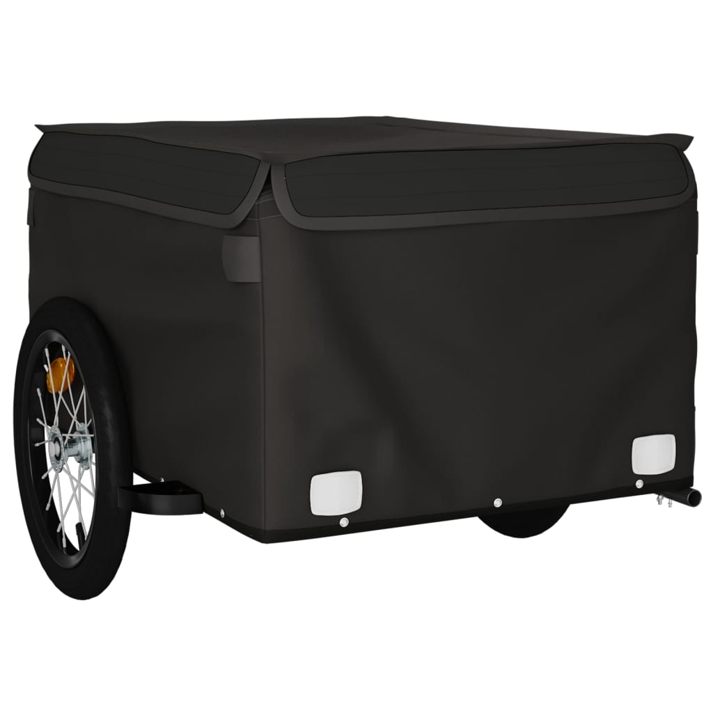 vidaXL Przyczepka rowerowa, czarna, 45 kg, żelazo