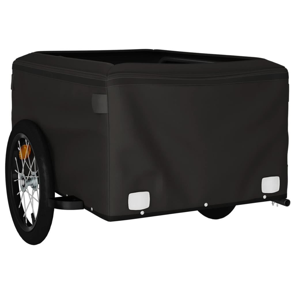 vidaXL Przyczepka rowerowa, czarna, 45 kg, żelazo