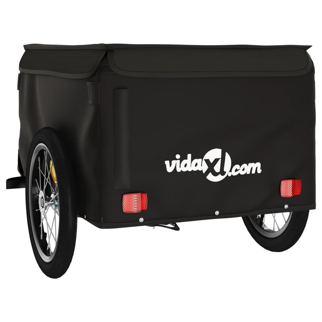 vidaXL Przyczepka rowerowa, czarna, 45 kg, żelazo