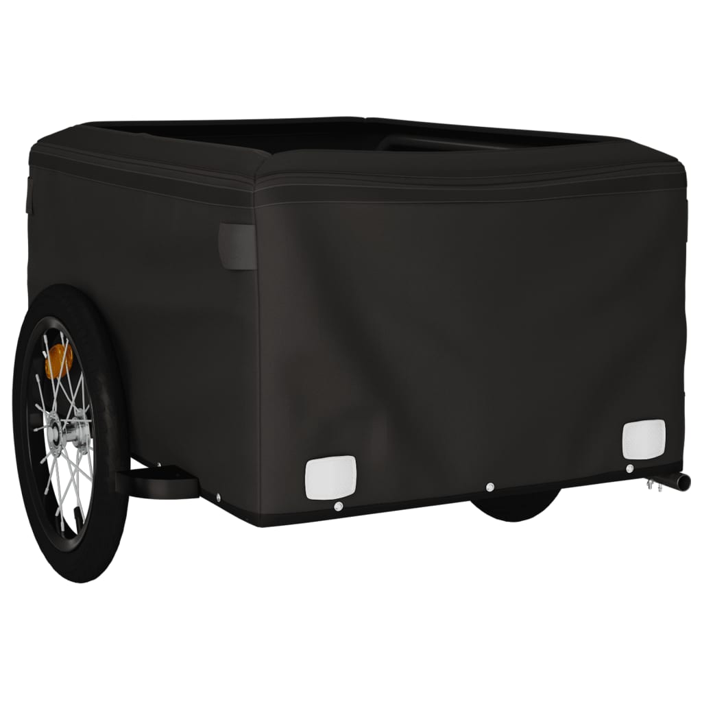 vidaXL Przyczepka rowerowa, czarno-zielona, 45 kg, żelazo