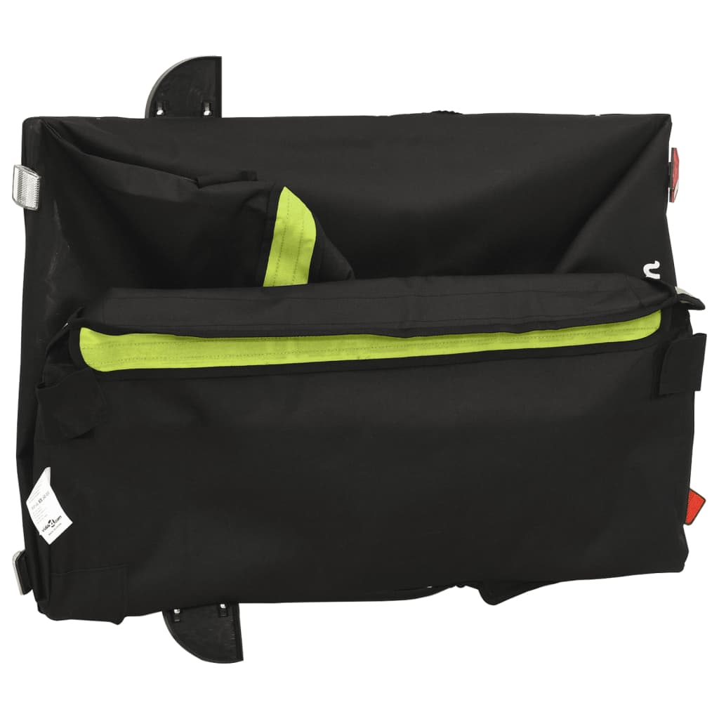 vidaXL Przyczepka rowerowa, czarno-zielona, 45 kg, żelazo