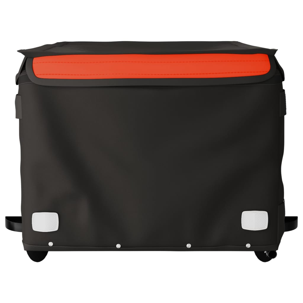 vidaXL Przyczepka rowerowa, czarno-pomarańczowa, 45 kg, żelazo