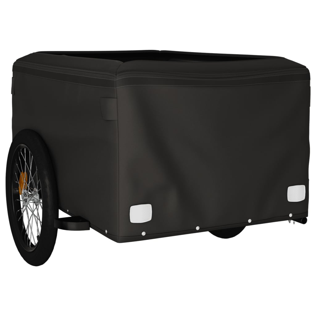 vidaXL Przyczepka rowerowa, czarno-pomarańczowa, 45 kg, żelazo