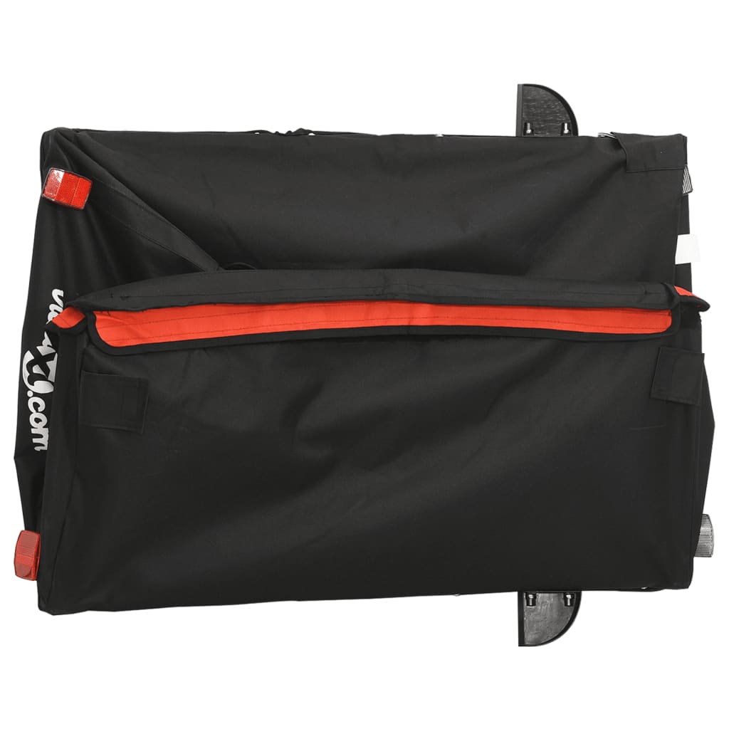 vidaXL Przyczepka rowerowa, czarno-pomarańczowa, 45 kg, żelazo