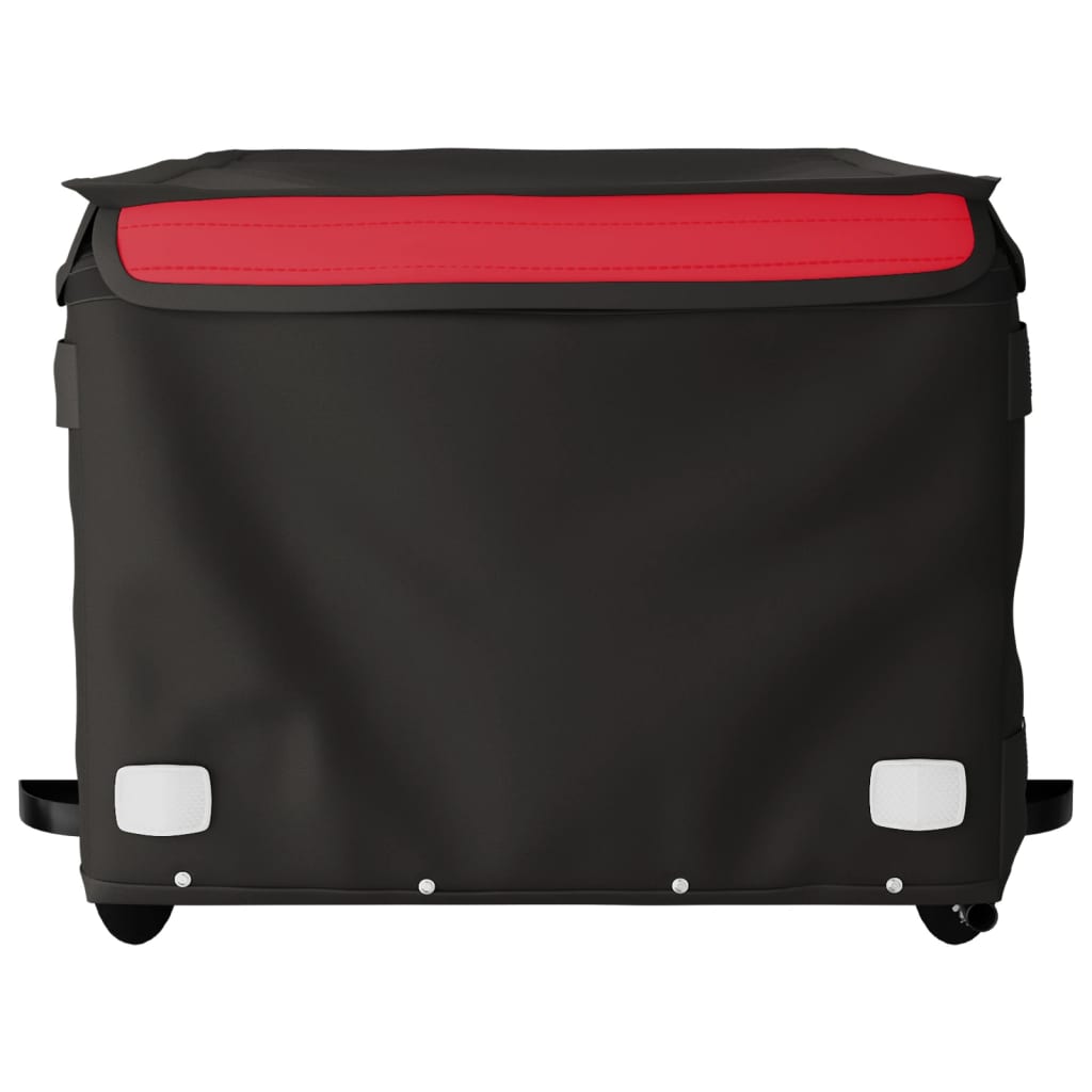 vidaXL Przyczepka rowerowa, czarno-czerwona, 45 kg, żelazo