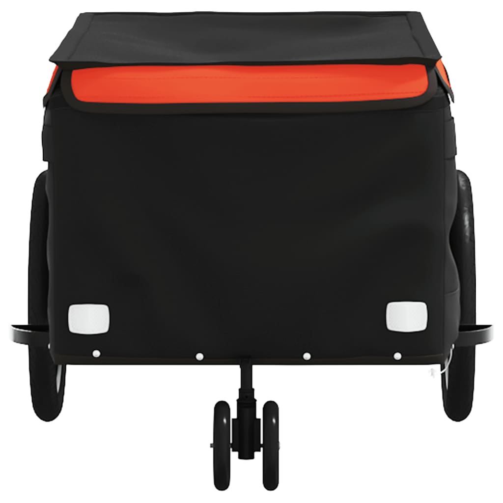 vidaXL Przyczepka rowerowa, czarno-pomarańczowa, 30 kg, żelazo