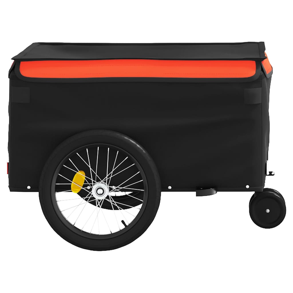 vidaXL Przyczepka rowerowa, czarno-pomarańczowa, 30 kg, żelazo