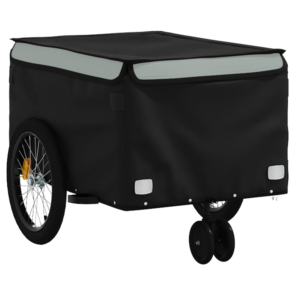 vidaXL Przyczepka rowerowa, czarno-szara, 30 kg, żelazo