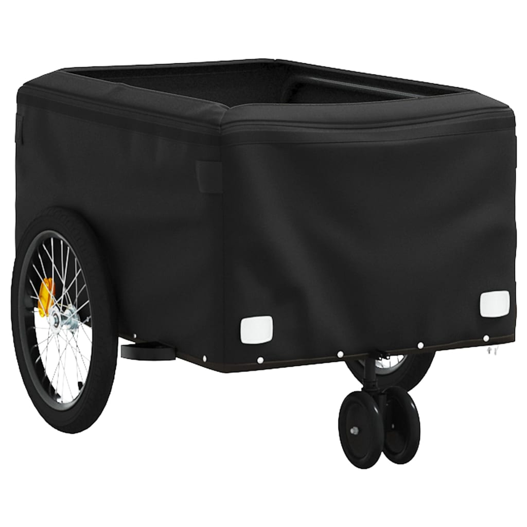 vidaXL Przyczepka rowerowa, czarno-niebieska, 30 kg, żelazo