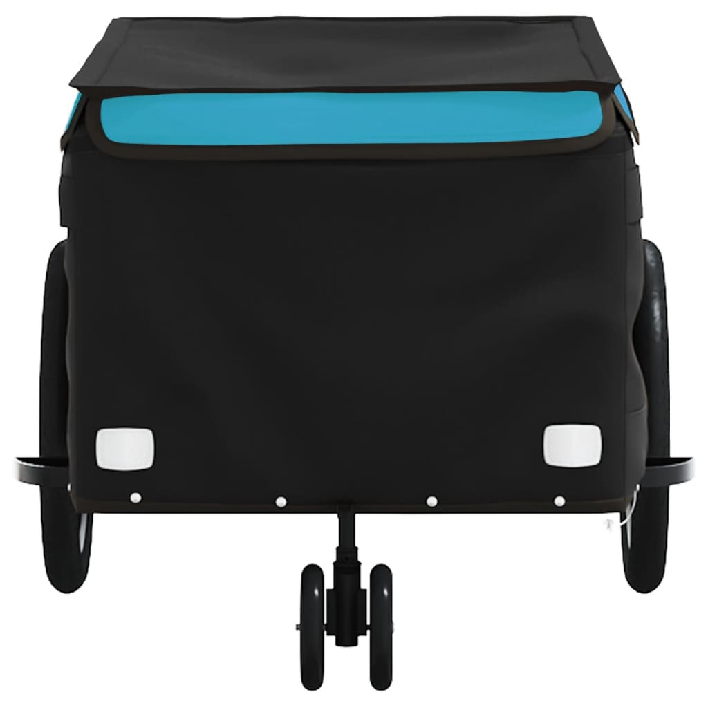 vidaXL Przyczepka rowerowa, czarno-niebieska, 30 kg, żelazo