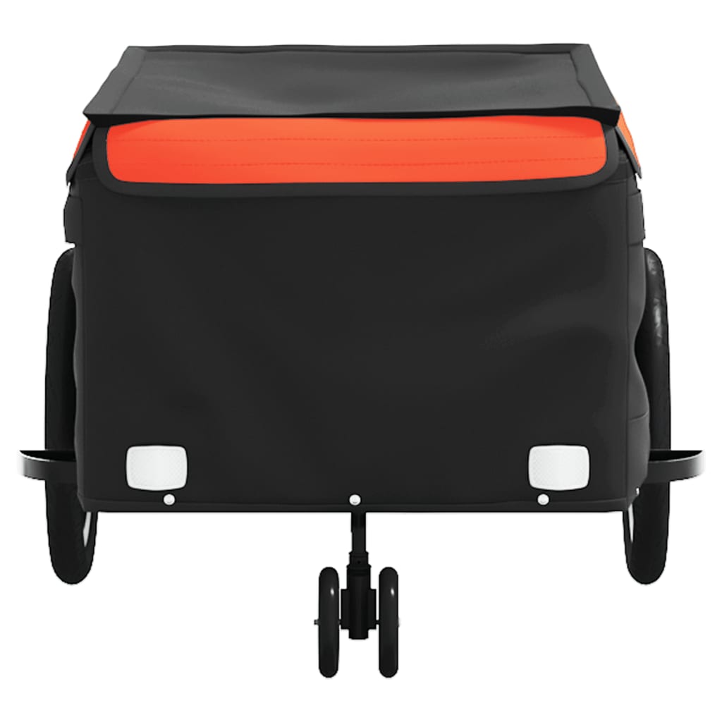 vidaXL Przyczepka rowerowa, czarno-pomarańczowa, 45 kg, żelazo