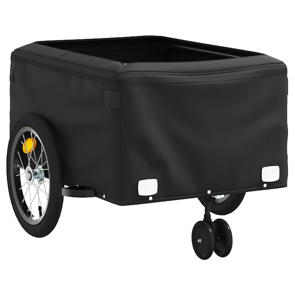 vidaXL Przyczepka rowerowa, czarno-czerwona, 45 kg, żelazo