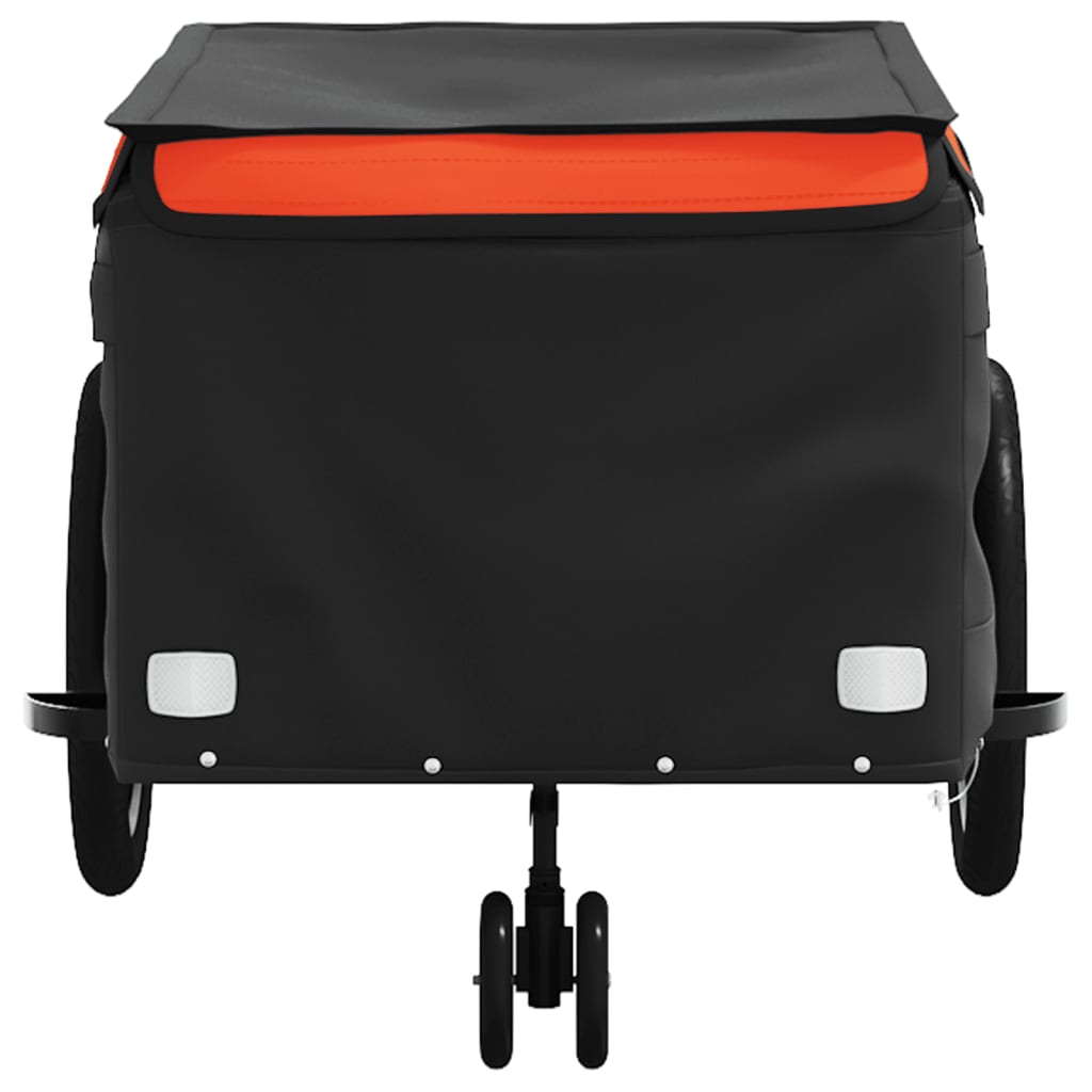 vidaXL Przyczepka rowerowa, czarno-pomarańczowa, 45 kg, żelazo