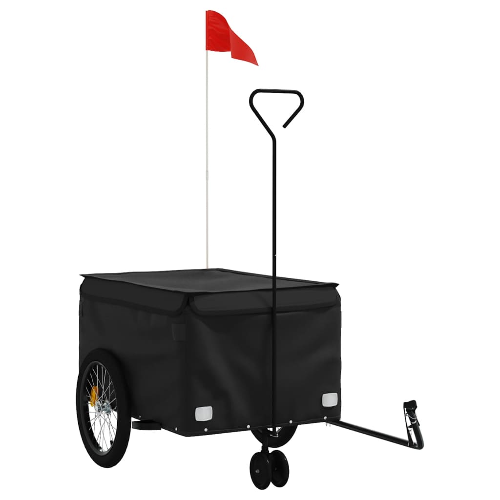 vidaXL Przyczepka rowerowa, czarna, 45 kg, żelazo