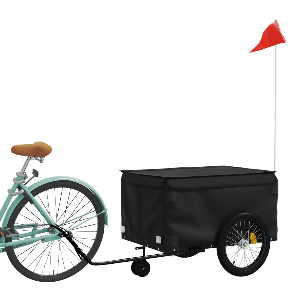 vidaXL Przyczepka rowerowa, czarna, 45 kg, żelazo