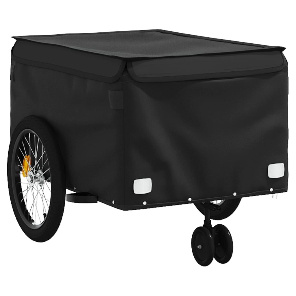 vidaXL Przyczepka rowerowa, czarna, 45 kg, żelazo