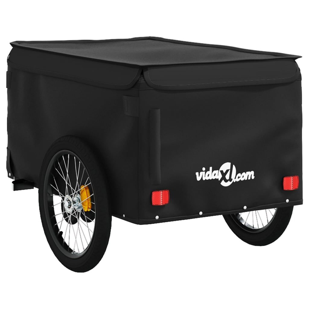 vidaXL Przyczepka rowerowa, czarna, 45 kg, żelazo