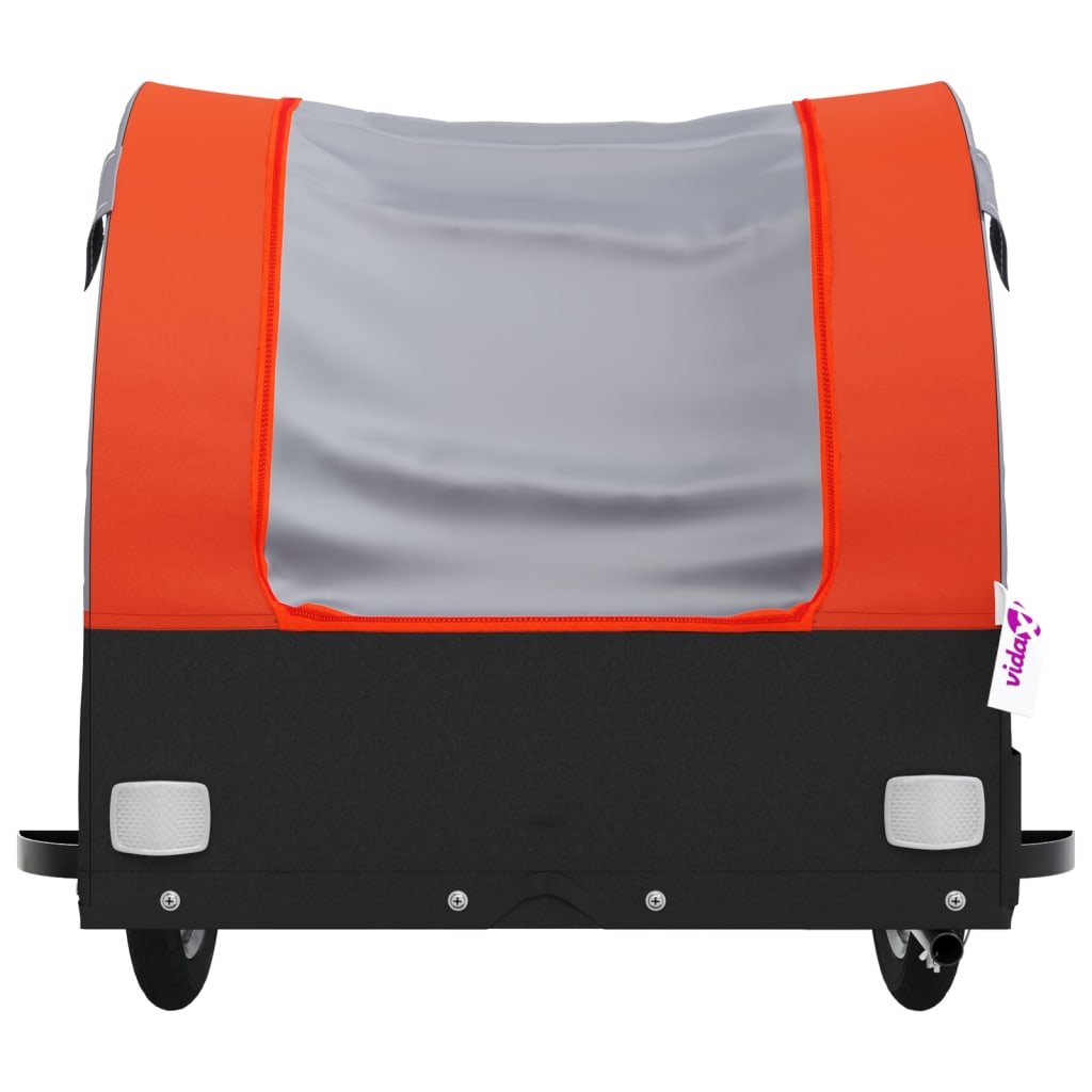 vidaXL Przyczepka rowerowa, czarno-pomarańczowa, 30 kg, żelazo
