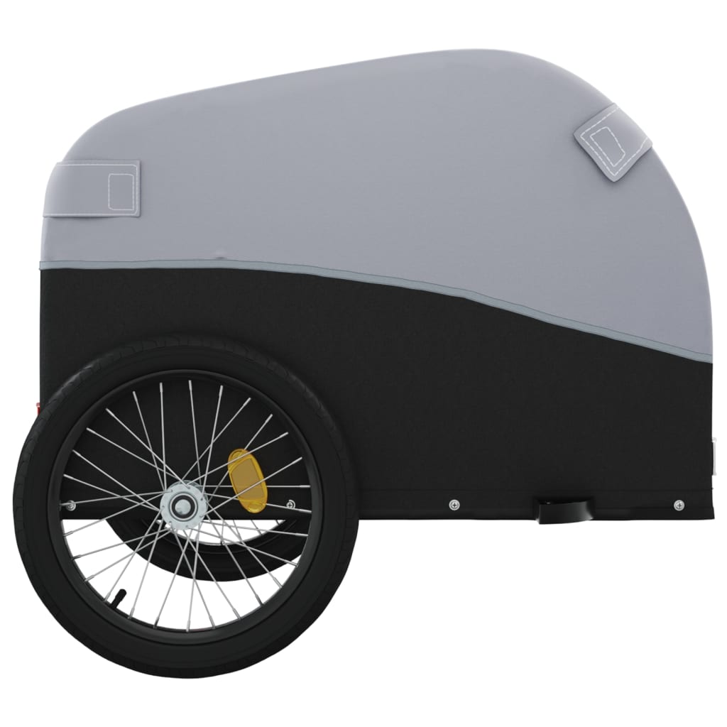 vidaXL Przyczepka rowerowa, czarno-szara, 30 kg, żelazo