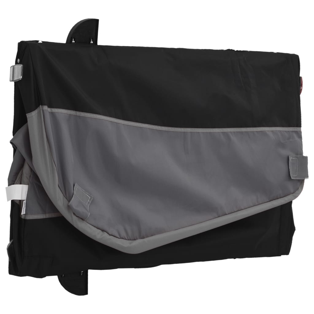 vidaXL Przyczepka rowerowa, czarno-szara, 30 kg, żelazo