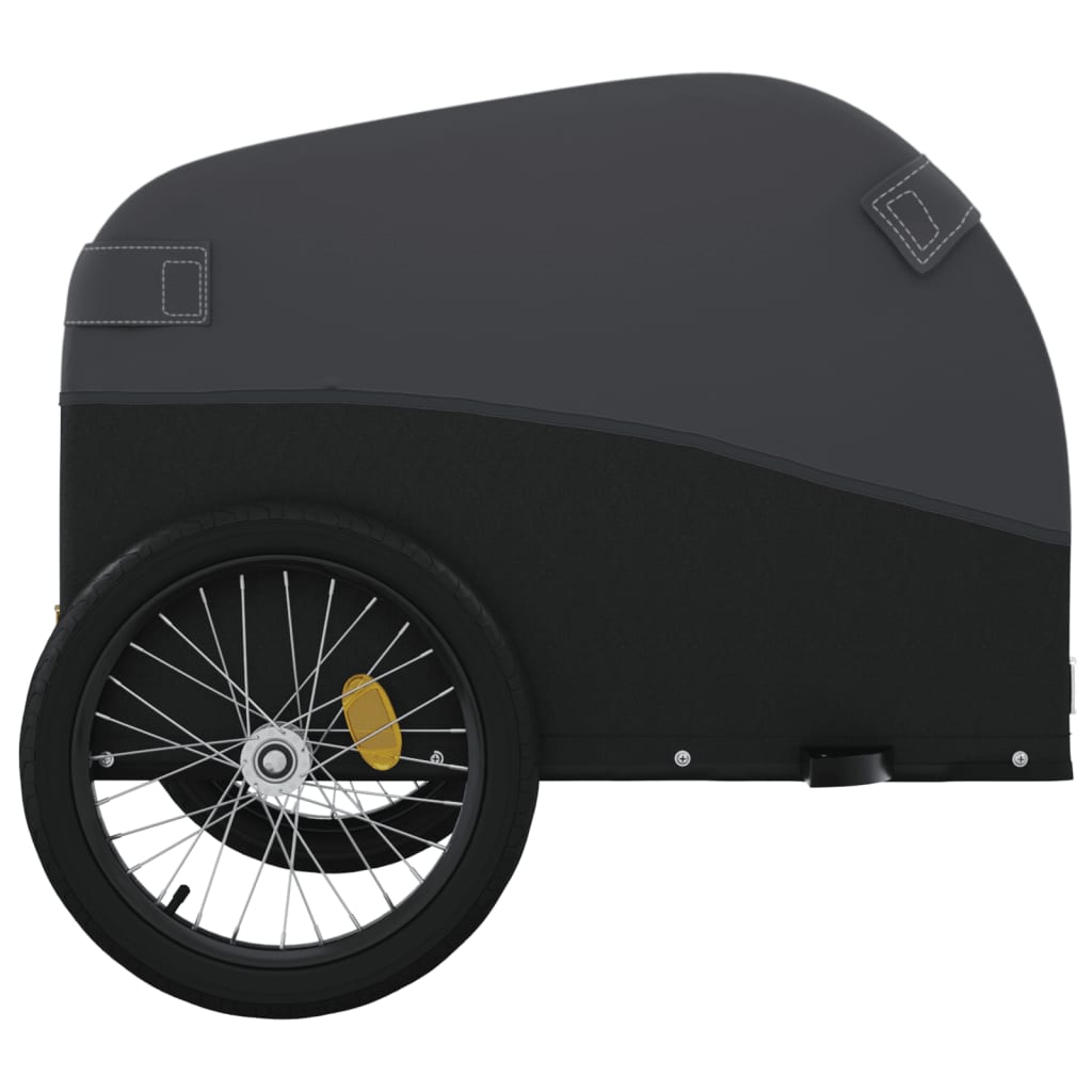 vidaXL Przyczepka rowerowa dla zwierząt, czarna, 30 kg, żelazo