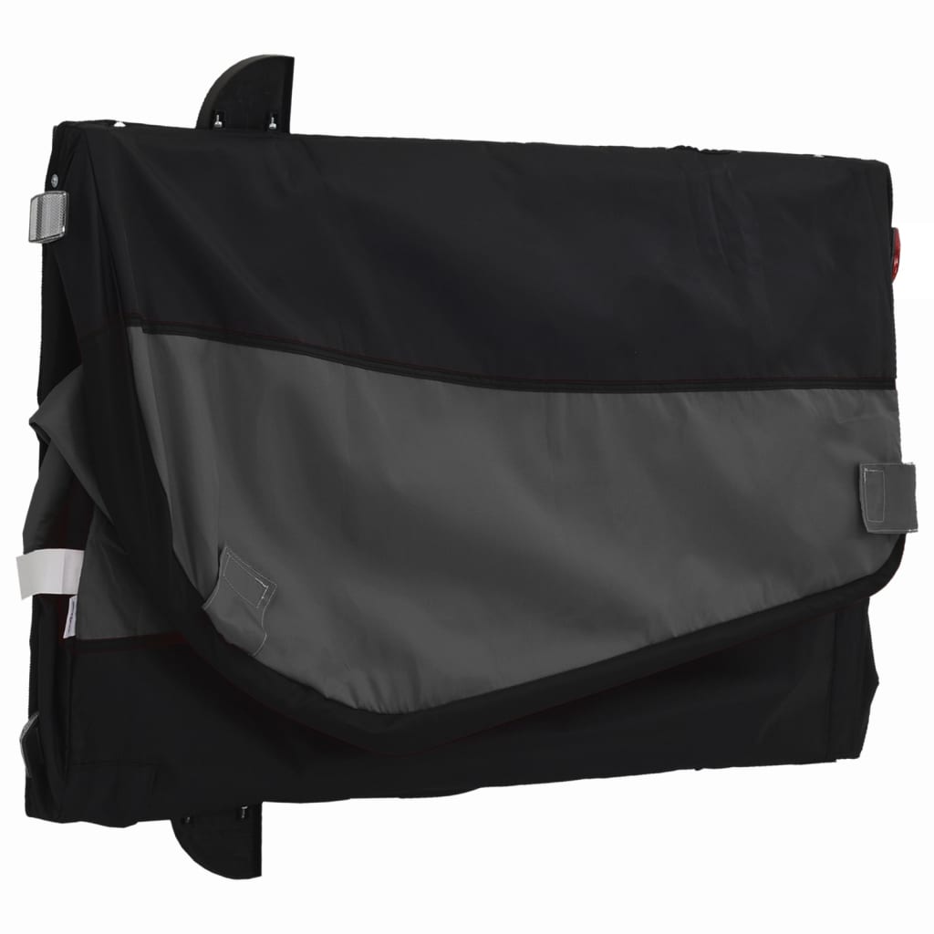 vidaXL Przyczepka rowerowa dla zwierząt, czarna, 30 kg, żelazo