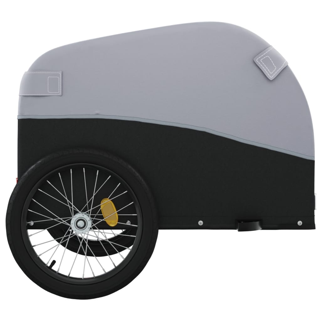 vidaXL Przyczepka rowerowa, czarno-szara, 45 kg, żelazo