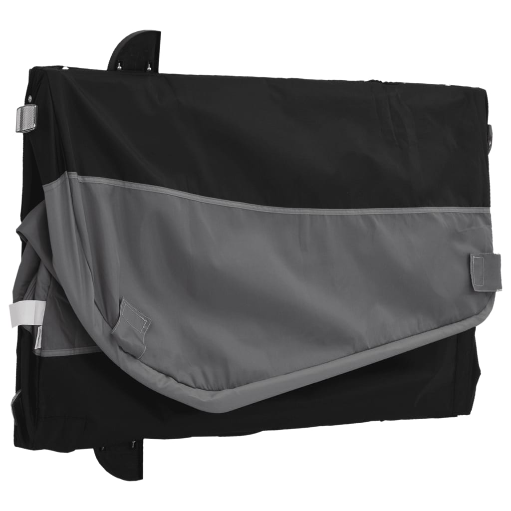 vidaXL Przyczepka rowerowa, czarno-szara, 45 kg, żelazo