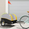 vidaXL Przyczepka rowerowa, czarno-żółta, 45 kg, żelazo