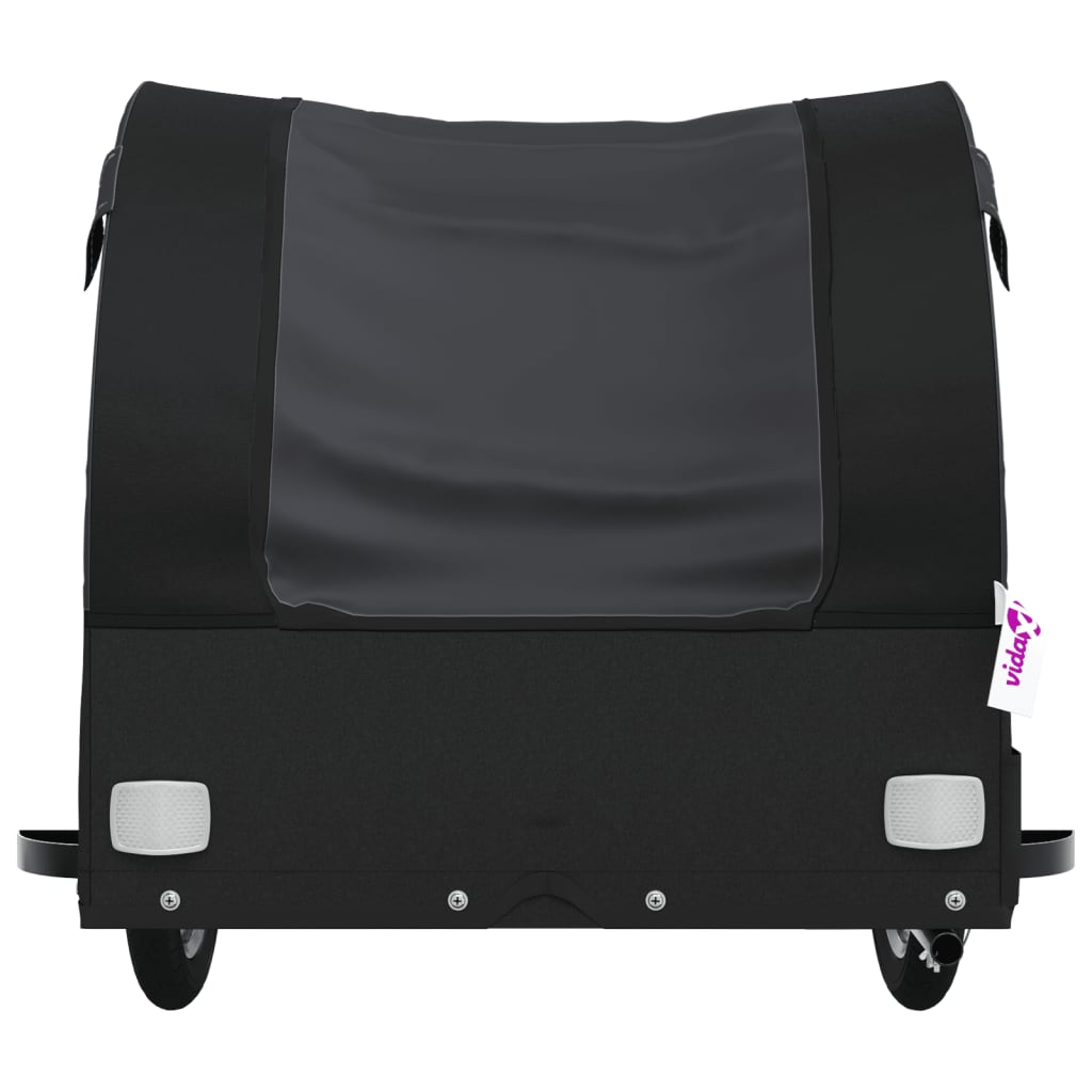 vidaXL Przyczepka rowerowa, czarna, 45 kg, żelazo