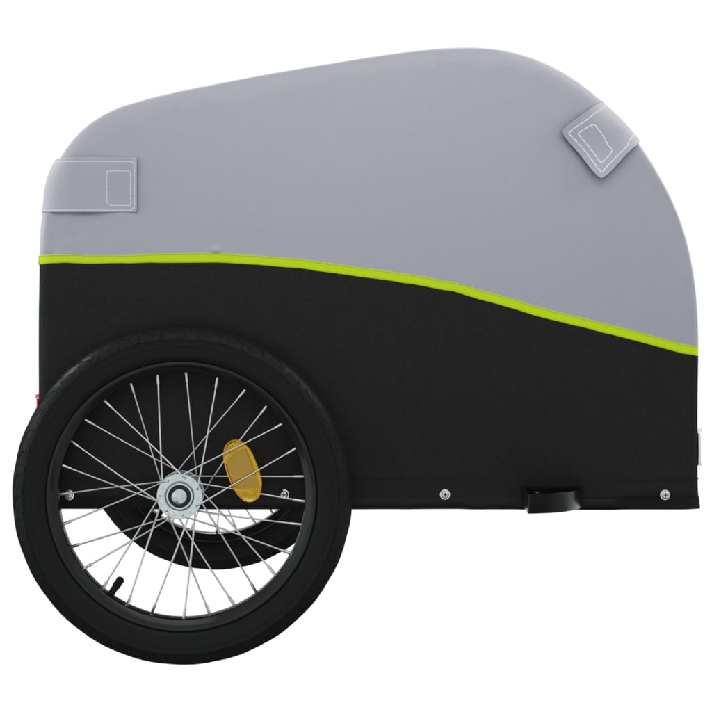 vidaXL Przyczepka rowerowa, czarno-zielona, 45 kg, żelazo