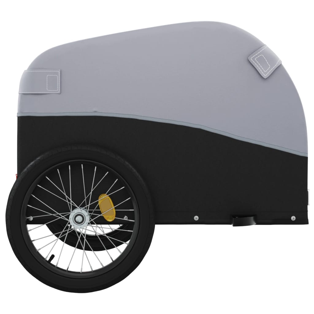 vidaXL Przyczepka rowerowa, czarno-szara, 45 kg, żelazo